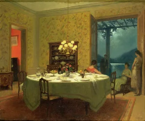 ティーテーブル付きインテリア